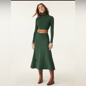 OGL Elegant Green Turtleneck Dress Medium NWT